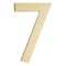 Architectural Mailboxes Brass 4 inch Floating House Number Polished Brass 7 3582PB-7 - alternate 1